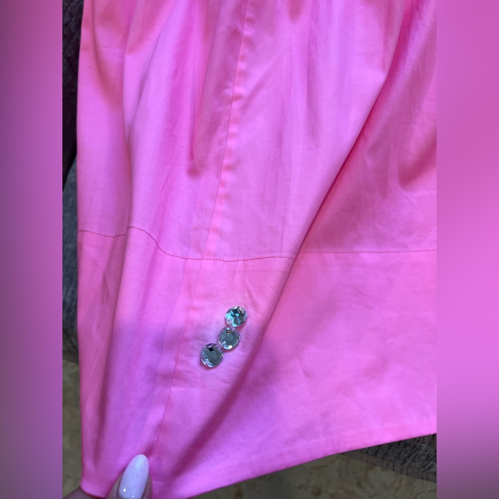 NWT Lilly Pulitzer ❤️‍🔥SAMPLE ❤️‍🔥 luxurious hot pink golden detail Dress ⭐️ - Picture 15 of 16